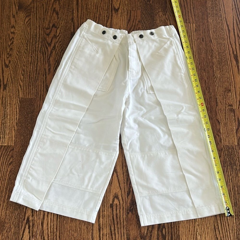 Free People size 6 Keep Calling Crop Pants in White not GREEN - Picture 2 of 6